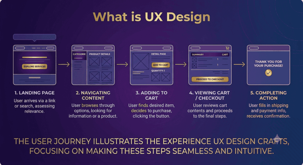 UX design user journey flow diagram